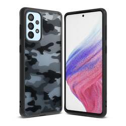 Ringke Fusion Compatible with Samsung Galaxy A73 5G (2022) Case, Anti-Fingerprint Frosted Hard Back Shockproof TPU Bumper Cover  Designed Case For Samsung Galaxy A73 5G - Matte Camo Black